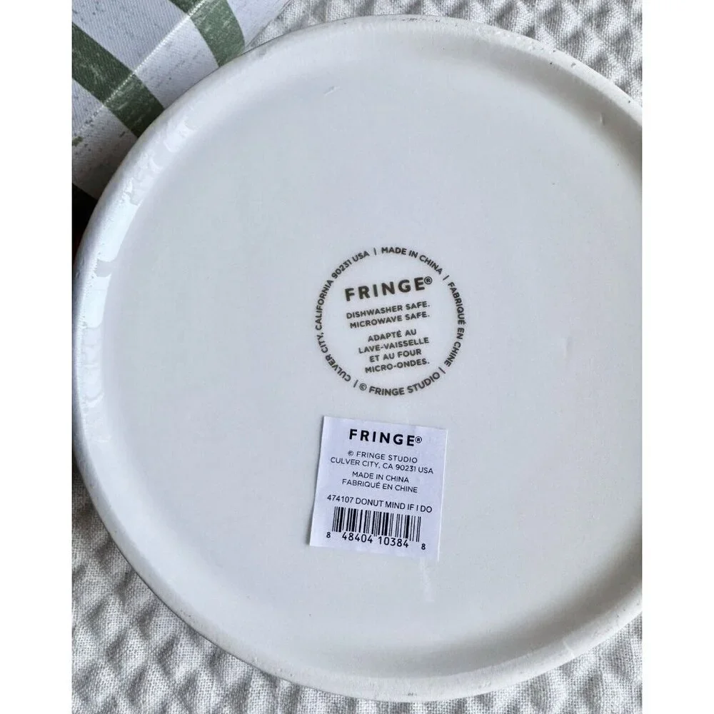 New Fringe Brand “Donut Mind If I Do” Ceramic Dog or Cat Food / Water Bowl - 6”